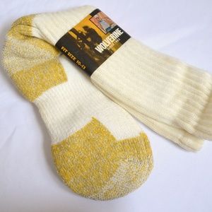 SOLD Wolverine Men Work Socks White USA-Made 10-13